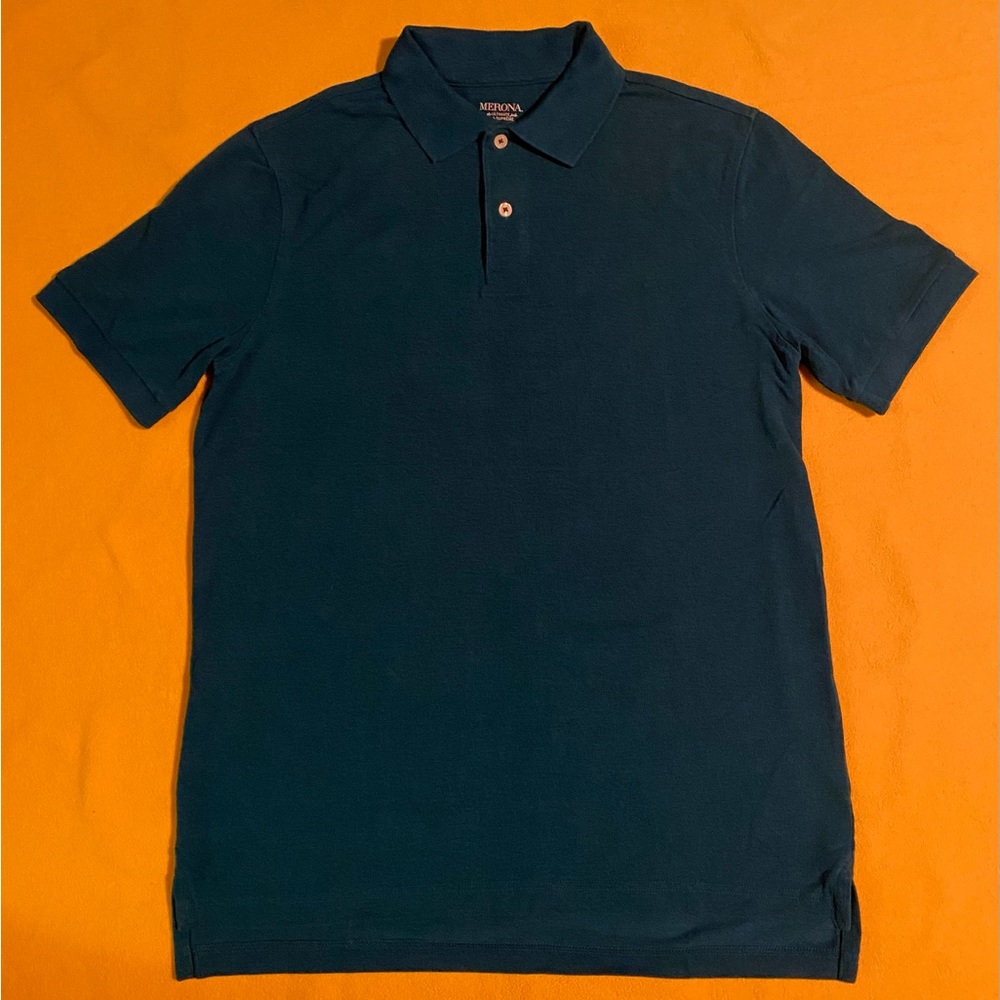 Men's Merona, Casual, Short Sleeve, Polo Shirt, Green